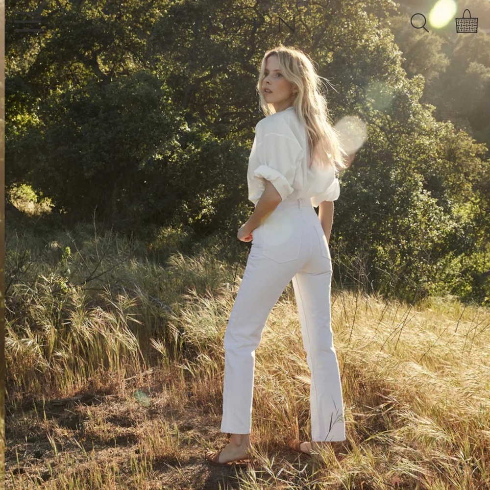 NWT Doen Diana Jeans, Size 26 - color optic white